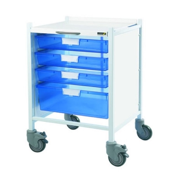 Sunflower Vista 40 Trolley with 3 Single and 1 Double Blue Trays (Sun-MPT41B)