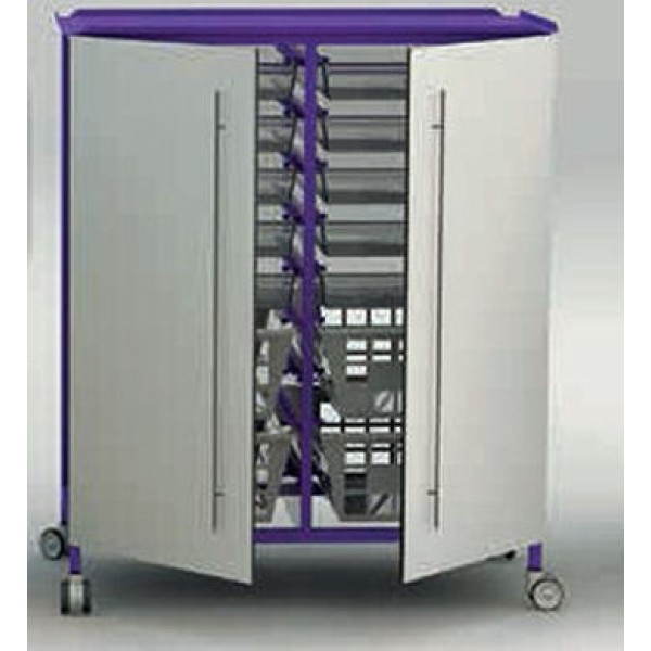 Freeway Double Vari-Cart System Storage Trolley 1445mm High With Full Trespa Doors (FW3200-11 EWD)