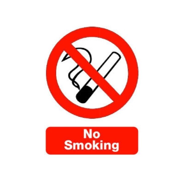 Reliance Prohibition Sign No Smoking Vinyl 200 x 150mm (RL4758)