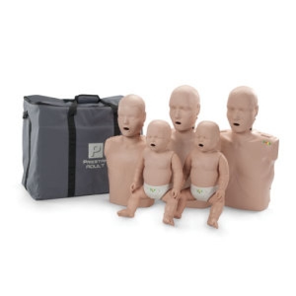 Prestan Professional Family of Five Manikins, 2 Adult, 1 Child, 2 Infant & CPR Monitor (7439)