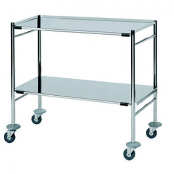 Sunflower Surgical Trolley with 2 Removable Reversible Stainless Steel Shelves (Sun-STFW9/RFS2)