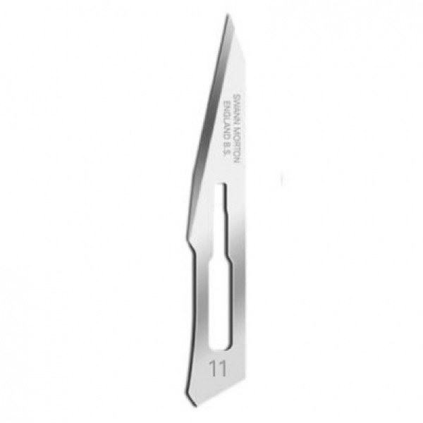 Swann Morton Standard Surgical Blades No.11, Sterile, Stainless Steel (Pack of 100) (0303)