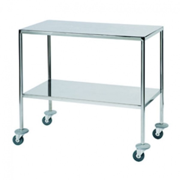 Sunflower Surgical Trolley with 2 Fully Welded Stainless Steel Shelves (Sun-STFW9/FFS2)