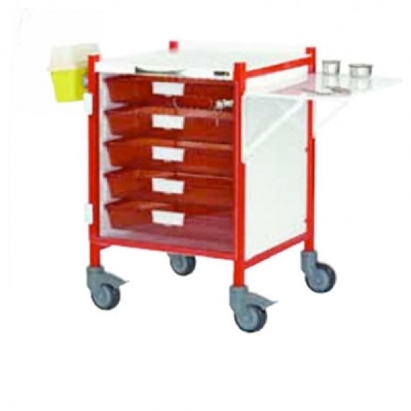 Sunflower Vista 40 Colour Concept Clinical Trolley Blue - 5 Single Depth Trays (Sun-CMPT40B)