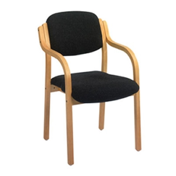 Sunflower Aurora Stacking Visitor Chair (with Arms) Vinyl Anti-bacterial Upholstery (Sun-SEAT36VYL/Colour)