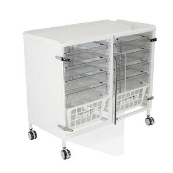 Freeway Vari-Cart With Clear Acrylic Door 1130mm High (FW3200–8 ECD)