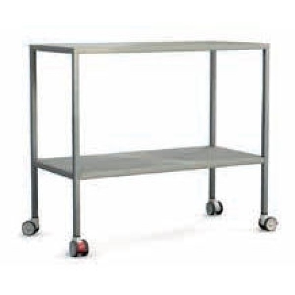 Freeway Full Stainless Steel Double Dressing Trolley 1000mm Wide - 2 Shelves (FW2802-2)