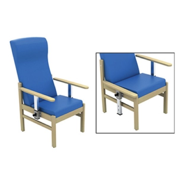 Sunflower Atlas Patient High Back Arm Chair Drop Arms Anti-bacterial Inter/Vene Upholstery (Sun-CHA51DAIV)