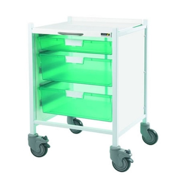 Sunflower Vista 40 Trolley with 1 Single and 2 Double Green Trays (Sun-MPT42G)