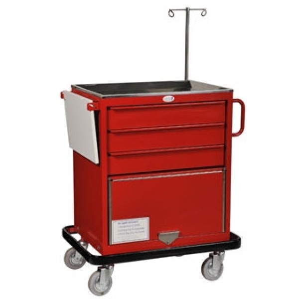 Bristol Maid Resus Trolley, Stainless Steel Top & 3 Equal Size Drawers (WT210)