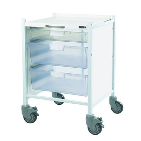 Sunflower Vista 40 Trolley with 1 Single and 2 Double Clear Trays (Sun-MPT42C)