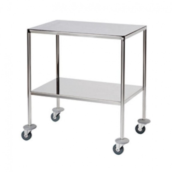 Sunflower Surgical Trolley with 2 Fully Welded Stainless Steel Shelves (Sun-STFW7/FFS2)