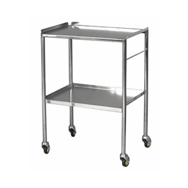 Bristol Maid Dressing Trolley - Stainless Steel - 2 Fixed Shelf - 750mm Wide (DTSF/750/2/SD)