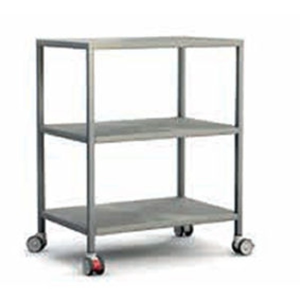 Freeway Full Stainless Steel Dressing Trolley 700mm Wide - 3 Shelves (FW2803-3)