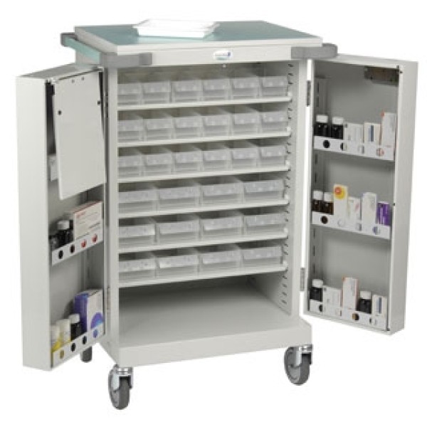 Bristol Maid Dispensing Tray Trolley - Double Door - A & C Trays - Code Lock (UD250CL)