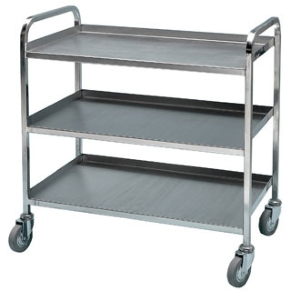 Bristol Maid Stainless Steel Trolley - Heavy Duty, 3 Shelf (WT373)