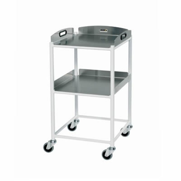 Sunflower DT4 Dressing Trolley 46cm, 2 Stainless Steel Trays (Sun-DT4S2)