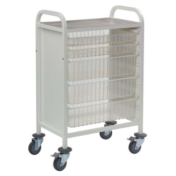 Multi-Store Single Width Procedure Trolley Standard Height 4 Deep Drawers (CA42024D)