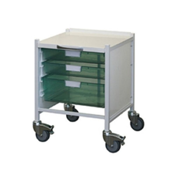 Sunflower Vista 15 Trolley 2 Single Depth & 1 Double Depth Green Trays (Sun-MPT52G)