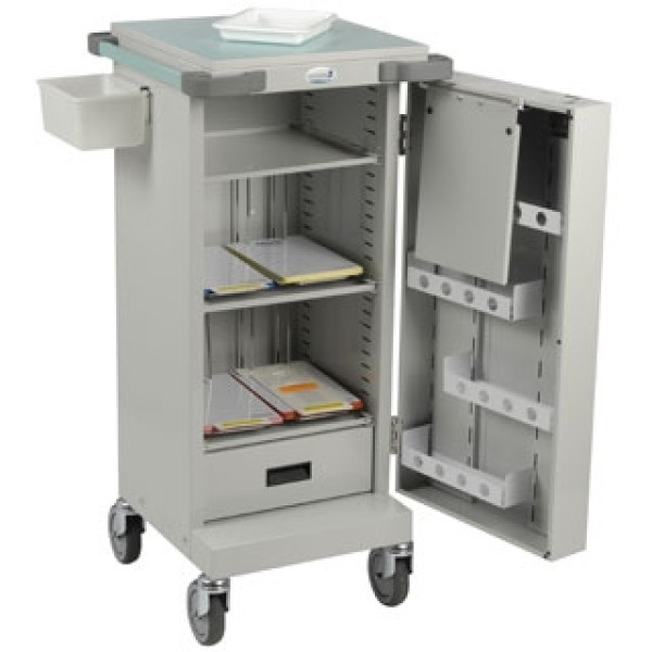 Bristol Maid Monitored Dosage Trolley - Single Door 6 MDS Frame - Three Sliding Shelves & Drawer (UD130)