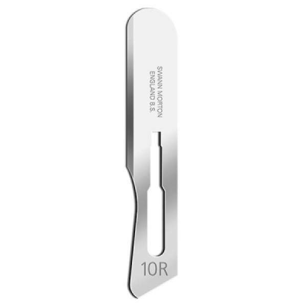 Swann Morton Standard Surgical Blades No.10R, Sterile Stainless Steel (Pack of 100) (0390)