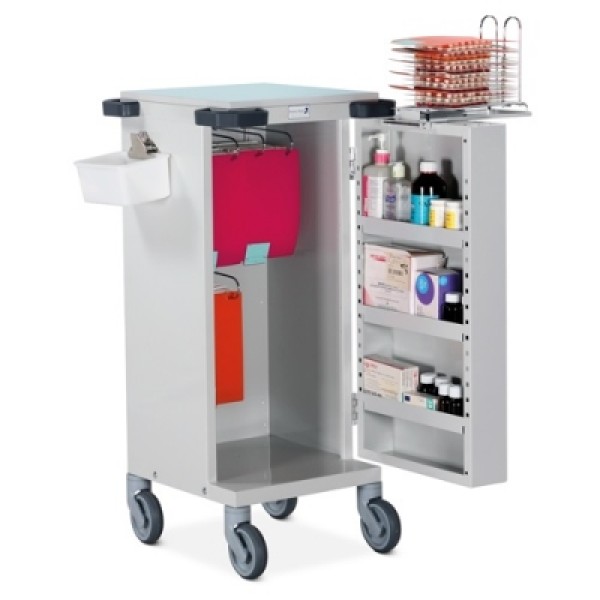 Bristol Maid Pharmacy Trolley - Blister Pack (MDS) Trolley - 4 Frames, Single Door with Electronic Lock (PTS/EPB/BP4)