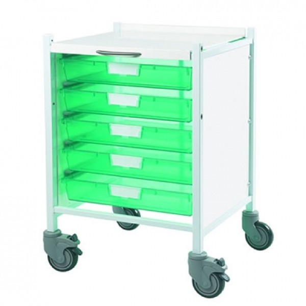 Sunflower Vista 40 Trolley with 5 Single Green Trays (Sun-MPT40G)