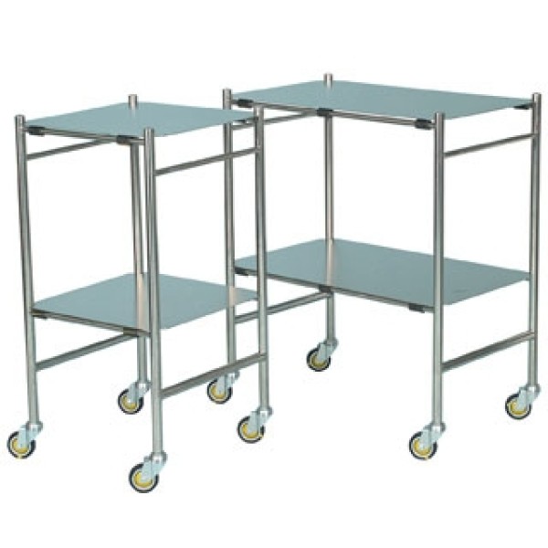 Bristol Maid Dressing Trolley - Stainless Steel - 2 Removable Shelves - 450mm (DTSR450)