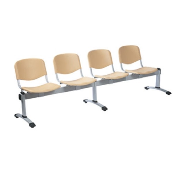 Sunflower Visitor 4 Section Module - 4 Seats/Backs Moulded Polypropylene Seats (Sun-SEAT4/Colour)