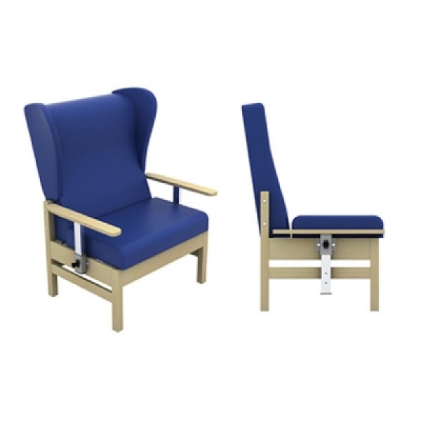 Sunflower Atlas High Back 40st Bariatric Arm Chair With Wings, Drop Arms & Anti-bacterial Vinyl Upholstery (CHA56DAVYL)