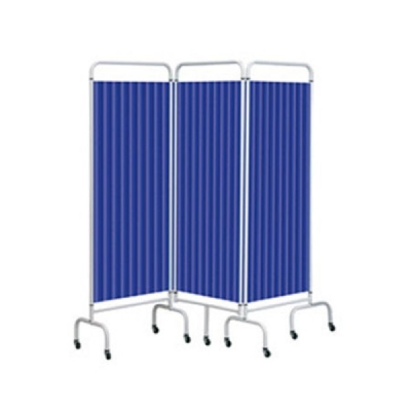 Sunflower Three Panel Screen with Disposable Curtains - Summer Blue (Sun-MF3DSB)