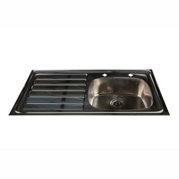 Sunflower HTM64 Compliant Inset Stainless Steel Sink, Left Hand Drainer (Sun-SNK25)