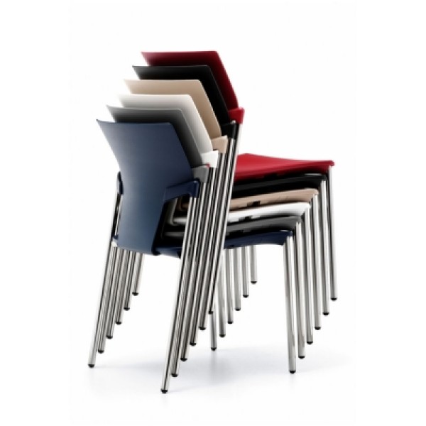 Gola Reception Chair Plastic Back & Seat Without Arms (CA3076)