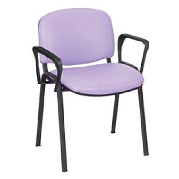 Sunflower Galaxy Stacking Visitor Seat (with Arms) Vinyl Anti-Bacterial Upholstery (Sun-SEAT33VYL/Colour)