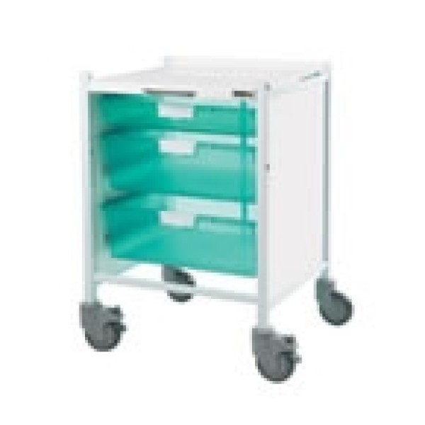 Sunflower Vista 40 Trolley with 1 Single and 2 Double Green Trays (Sun-MPT42G)