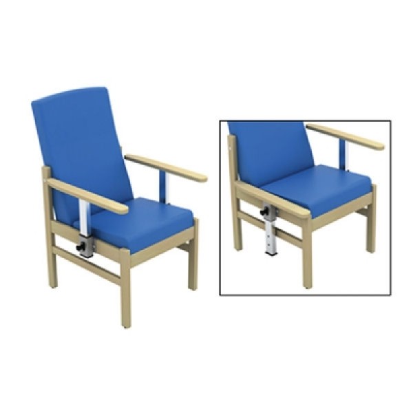 Sunflower Atlas Patient Mid-Back Arm Chair With Drop Arms & Anti-bacterial Vinyl Upholstery (Sun-CHA50DAVYL)