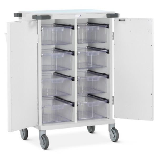 Bristol Maid Pharmacy Trolley - Patient Administration with Electronic Lock - 32 Compartments (PTD/EPB/PA32)