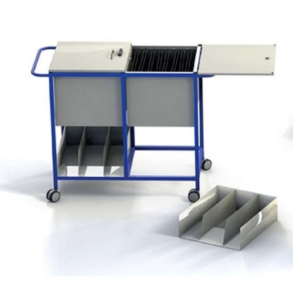 Freeway Double Notes Trolley 1200mm WIde - WIth Lockable Lid & Lower Tray (FW3962)