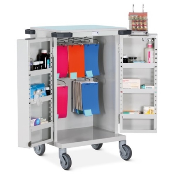 Bristol Maid Pharmacy Trolley - Blister Pack (MDS) Trolley - 6 Frames, Double Door with Electronic Lock (PTD/EPB/BP6)