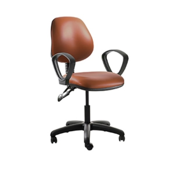 Bristol Maid Medium Back Office Chair with Ring Arms - Vinyl (5161/V)