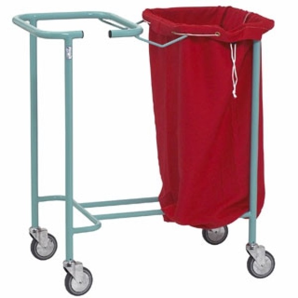 Bristol Maid Mild Steel Linen Trolley - Four Castor, Double Bag (WT15MS)