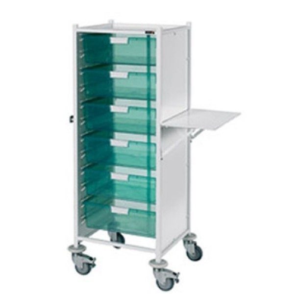 Sunflower Vista 120 Trolley - 6 Double Depth Green Trays (Sun-MPT122G)