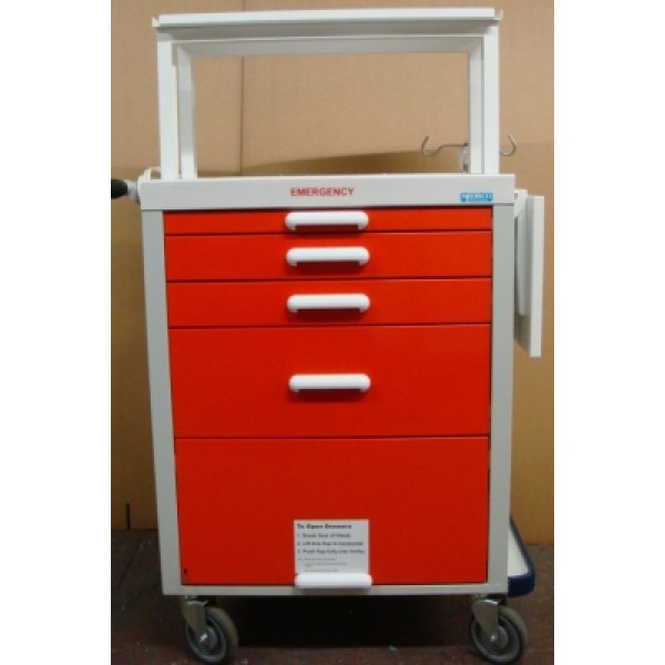 Medisco M-95SE Emergency Resuscitation Trolley - 5 Drawers