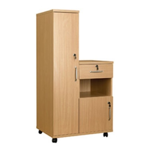 Sunflower Bedside Cabinet - Combination Unit - Left Hand Hinges & Lockable (Sun-CBHBC4/MFC/LOCKS)