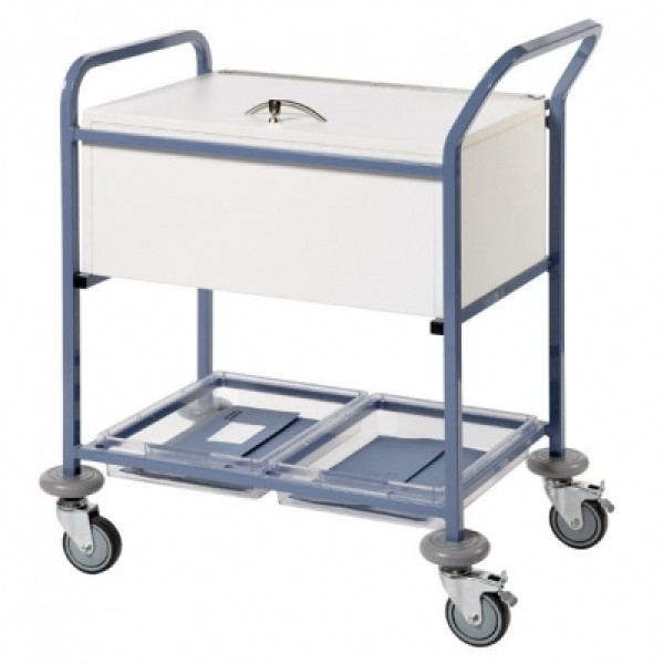 Sunflower Medical Records Transfer Trolley - Folding Lockable Top (Sun-MRTTL1)