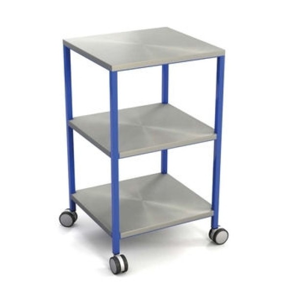 Freeway Mild Steel Dressing Trolley 512mm Wide - 3 Stainless Steel Shelves (FW2901-3)