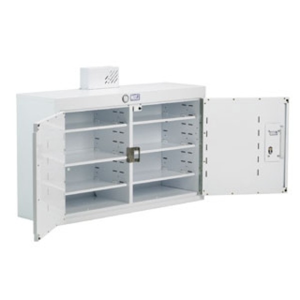 Bristol Maid Drug Cabinet 1000x300x600mm Double Door, Light, 6 Full Shelves (PC185)