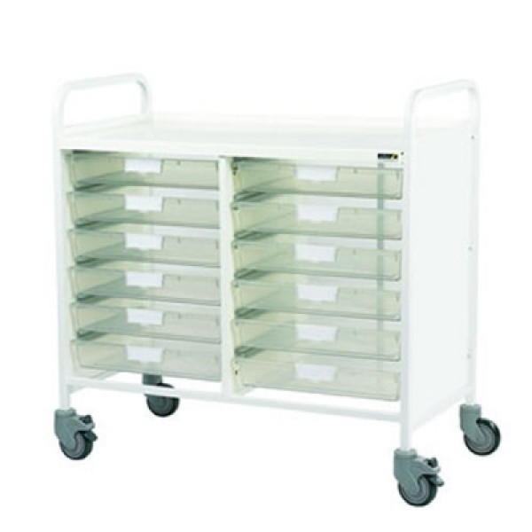 Sunflower Vista 100 Trolley - 12 Single Clear Trays (Sun-MPT16C)