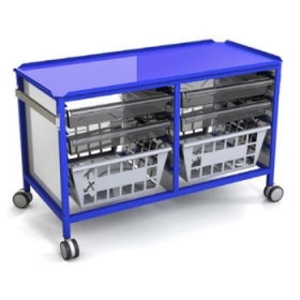 Freeway Double Vari-Cart System Storage Trolley 710mm High (FW3200-4)