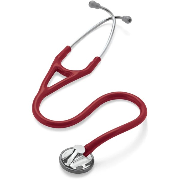 3M Littmann Master Cardiology Stethoscope, Standard Finish Chestpiece, Burgundy Tube (2163)